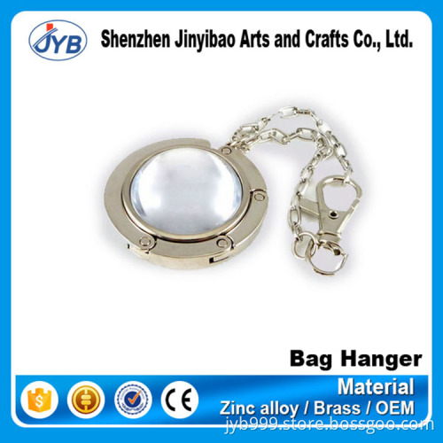 high quality magnificent design metal pearl ornament bag hanger with key chain